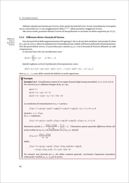 Appunti di Calcolo Numerico - Esercizi e Dispense - Università degli ...