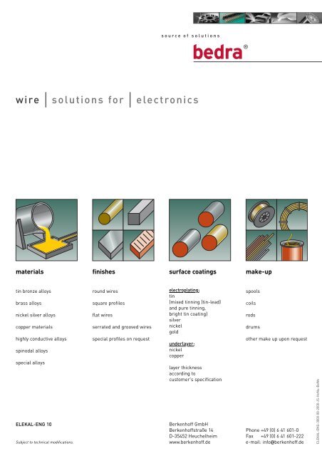 wire solutions for electronics - Bedra