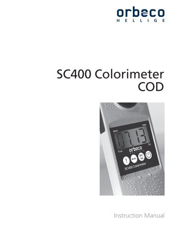 SC400 Colorimeter COD - Orbeco-Hellige