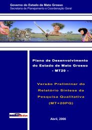 Governo do Estado de Mato Grosso Abril, 2006 - seplan / mt