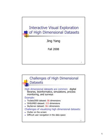 High dimensional data visualization (pdf) - University of North ...