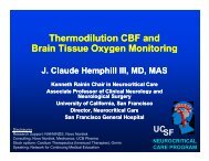 Thermodilution CBF and Brain Tissue Oxygen Monitoring Geoff ...