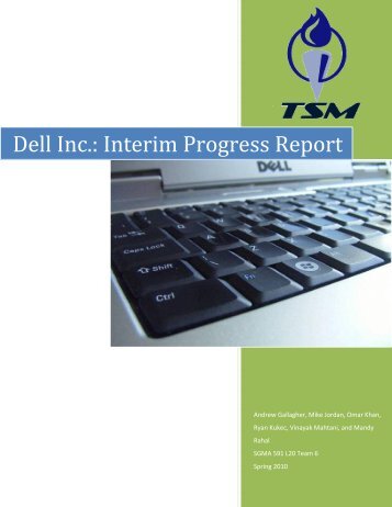 Dell Inc.: Interim Progress Report - University of Calgary Wiki