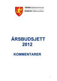 Budsjett for 2012 - Troms fylkeskommune