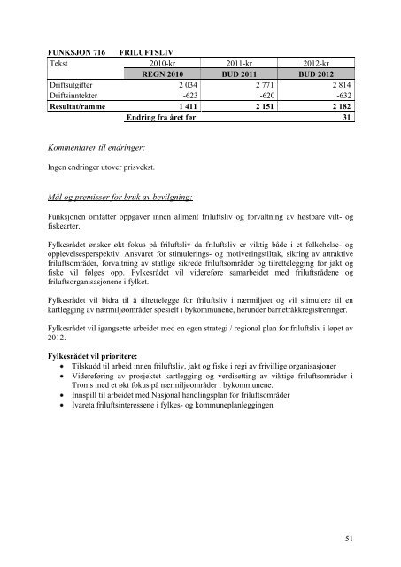Budsjett for 2012 - Troms fylkeskommune