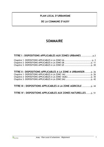 Zone UA - Communauté de communes du Beaunois