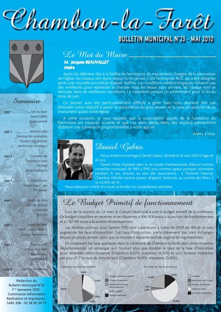 bulletin municipal n° 23 (mai 2010) - Communauté de communes du ...