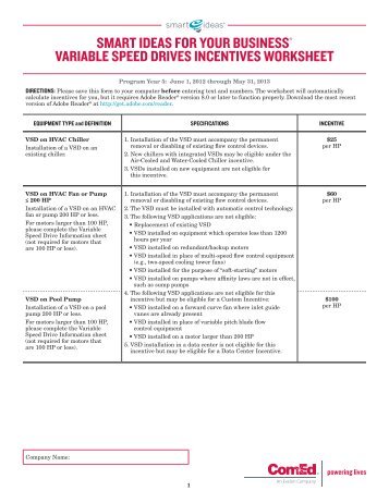 PY5 VSD Worksheet - ComEd