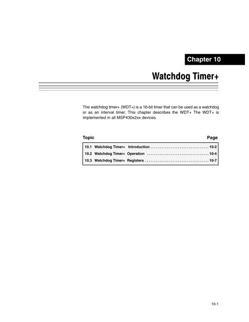 Watchdog Timer