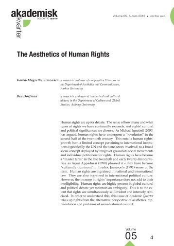 The Aesthetics of Human Rights • Ben Dorfman and Karen ...