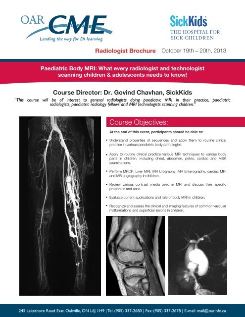 Paediatric Body MRI - Department of Medical Imaging - University of ...