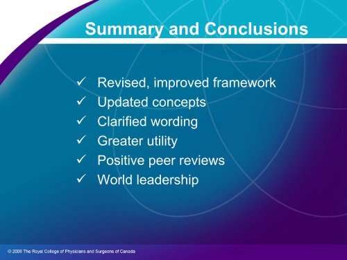 The CanMEDS 2005 Framework - Department of Medical Imaging