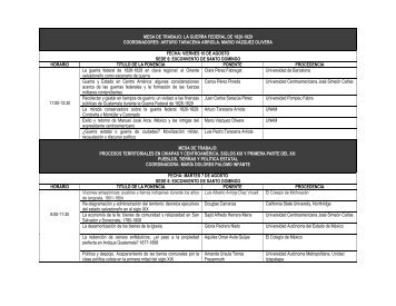 mesa de trabajo: la guerra federal de 1826-1829 coordinadores