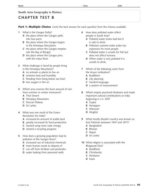 ChApter test B