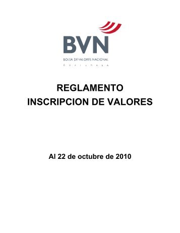 VersiÃ³n en PDF (172 KB) - Bolsa de Valores Nacional