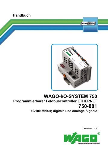 Handbuch WAGO-I/O-SYSTEM 750 Programmierbarer ...