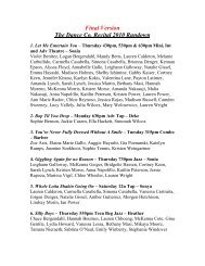 Final Version The Dance Co. Recital 2010 Rundown