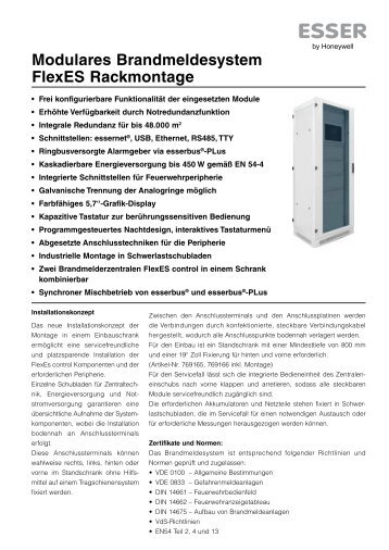 Produktinformation - ESSER by Honeywell