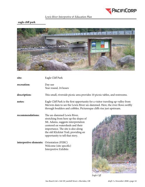 The Lewis River Hydroelectric Projects - PacifiCorp