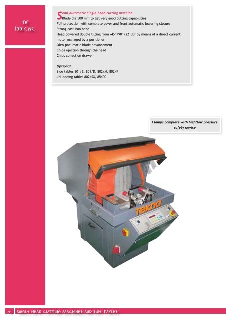 Single-head cutting machine