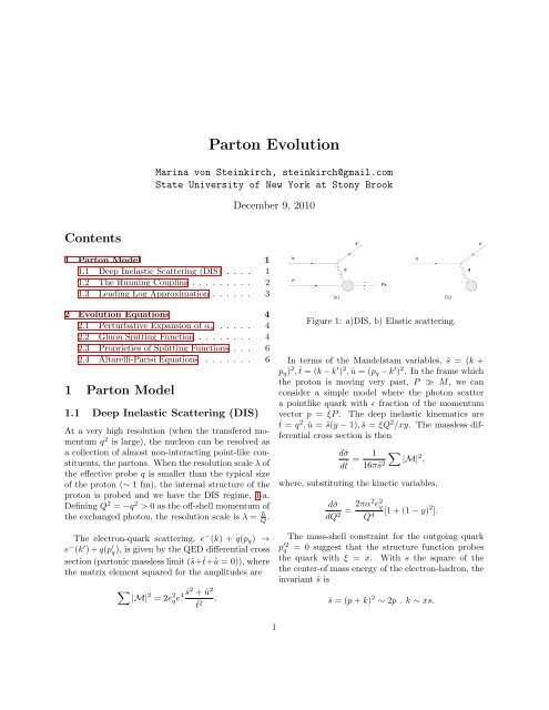 The Dglap Equations Stony Brook Astronomy The Dglap Equations Stony Brook Astronomy