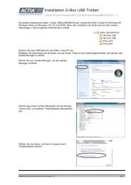 Installation D-Box USB Treiber - F+T Service
