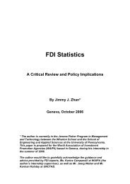 FDI STATISTICS - A Critical Review and Policy Implications - Waipa