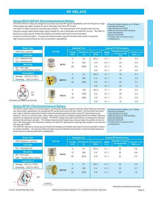 2013 EMR Selection Guide.indd - Teledyne Relays