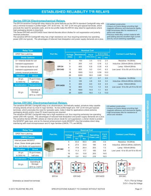 2013 EMR Selection Guide.indd - Teledyne Relays