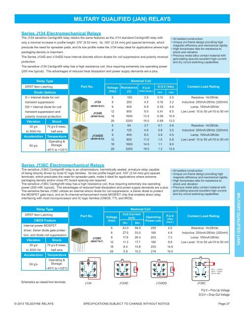 2013 EMR Selection Guide.indd - Teledyne Relays