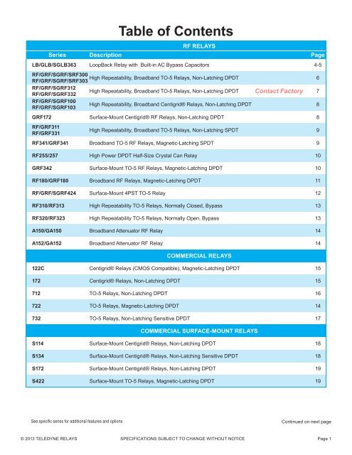 2013 EMR Selection Guide.indd - Teledyne Relays