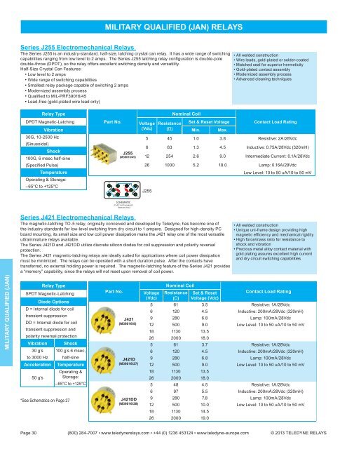 2013 EMR Selection Guide.indd - Teledyne Relays