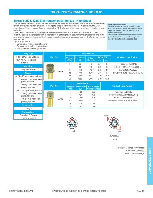 2013 EMR Selection Guide.indd - Teledyne Relays