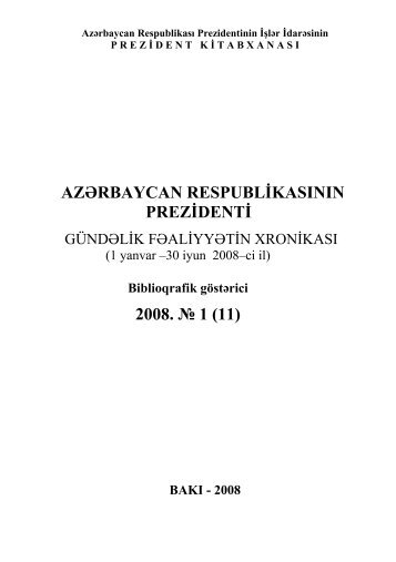azÉrbaycan respublikasÄ±nÄ±n prezidenti 2008. â 1