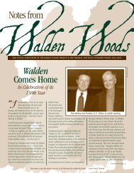 2004 WWP Annual Newsletter - Walden Woods Project