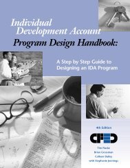 Individual Development Account Program Design Handbook - CFED
