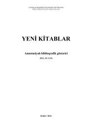 YENÄ° KÄ°TABLAR AnnotasiyalÄ± biblioqrafik gÃ¶stÉ™rici - Prezident ...
