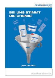 Bei uns stimmt die Chemie! - Reuss-Seifert GmbH