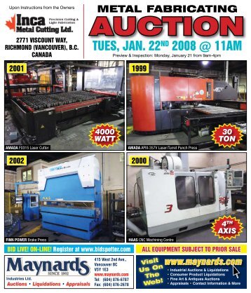 AUCTION - Maynards Industries