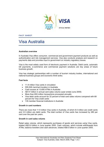 FOR IMMEDIATE RELEASE - Visa Asia Pacific