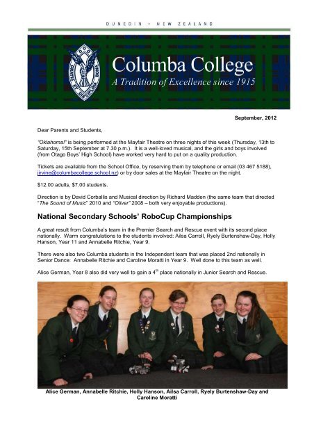 SPORTS NEWS - Columba College