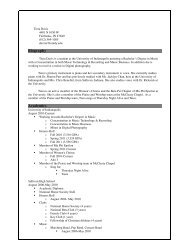 Resume - University of Indianapolis