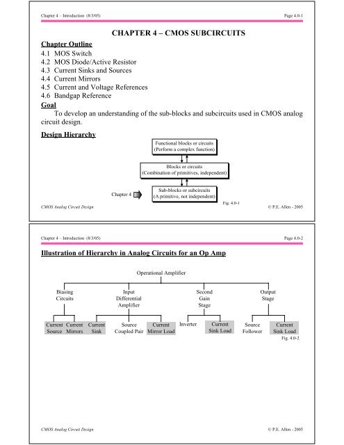 Chapter 4 A A A Cmos Subcircuits Analog Ic Design Org