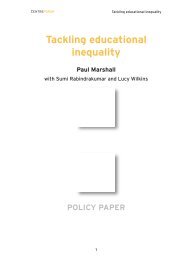 Tackling educational inequality - CentreForum