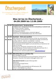 Was ist los im Ãtscherland... 04.09.2009 bis 12.09.2009