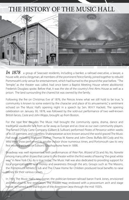 Annual Report FY 2007 - The Music Hall, Portsmouth