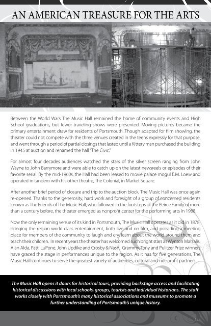 Annual Report FY 2007 - The Music Hall, Portsmouth