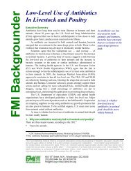 Low-Level Use of Antibiotics In Livestock and Poultry