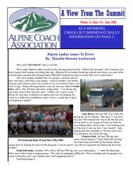 June 2008 Newsletter - Alpine Coach Association
