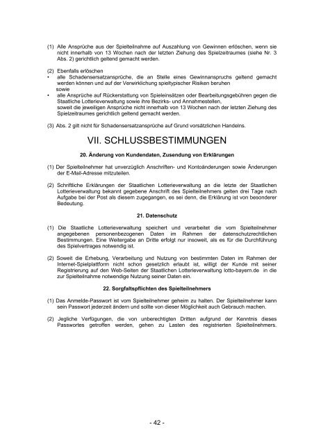 20130504 Internet-Teilnahmebedingungen - LOTTO Bayern